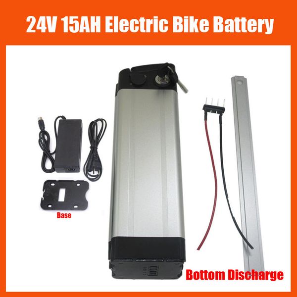 bottom discharge 350w 24v lithium battery 24v 15ah electric bike battery with bms 29.4v 2a charger
bottom discharge 350w 24v lithium battery 24v 15ah electric bike battery with bms 29.4v 2a charger