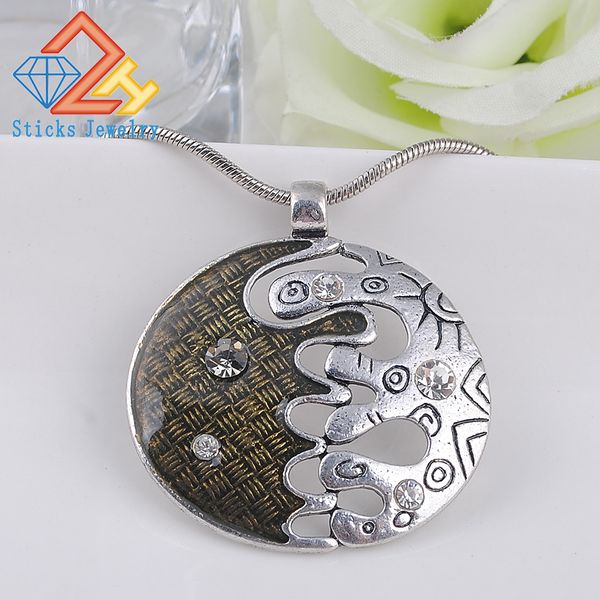new fashion necklace party well luxurious rhinestone enamel retro style statement necklace, Silver
new fashion necklace party well luxurious rhinestone enamel retro style statement necklace, Silver