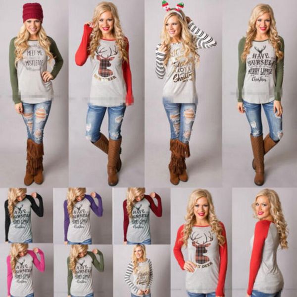 christmas t-shirt women xmas elk shirts santa claus long sleeve blouse loose casual tees print blusas 16 styles 100pcs ooa3036, White
christmas t-shirt women xmas elk shirts santa claus long sleeve blouse loose casual tees print blusas 16 styles 100pcs ooa3036, White
