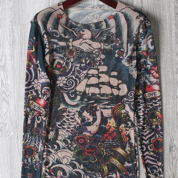 full men/women sleeve long tattoo flower t body shirt o-neck stretch tshirts fit tee funny casual slim hbfax, Black
full men/women sleeve long tattoo flower t body shirt o-neck stretch tshirts fit tee funny casual slim hbfax, Black