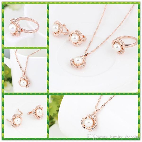fashion pearl pendant necklace+earrings+rings jewelry sets with austrian crystal high-grade rose gold plated necklace stud ring sets, Slivery;golden
fashion pearl pendant necklace+earrings+rings jewelry sets with austrian crystal high-grade rose gold plated necklace stud ring sets, Slivery;golden