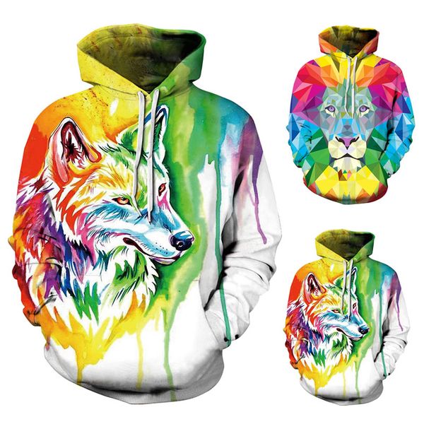 new fashion couple hoodies for men/women sweatshirts colorful blocks lion 3d printed hoodies sweater sweatshirt jacket vetements, Black 
new fashion couple hoodies for men/women sweatshirts colorful blocks lion 3d printed hoodies sweater sweatshirt jacket vetements, Black