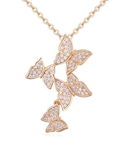 luxury zircon necklace pendants jewelry fashion women high grade 18k gold plated butterfly clavicle chain necklaces, Silver
luxury zircon necklace pendants jewelry fashion women high grade 18k gold plated butterfly clavicle chain necklaces, Silver