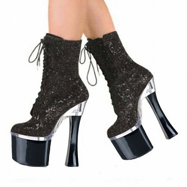 customize extreme ankle boots for women 18cm thick heel fetish mid-calf high heels boots with 8cm platform big yard size 35-43 d0156, Black
customize extreme ankle boots for women 18cm thick heel fetish mid-calf high heels boots with 8cm platform big yard size 35-43 d0156, Black