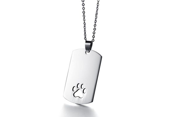 knobspin personalized simple hollow gog paw prints pendant necklace stainless steel dog tag men jewelry gift for friend, Silver
knobspin personalized simple hollow gog paw prints pendant necklace stainless steel dog tag men jewelry gift for friend, Silver