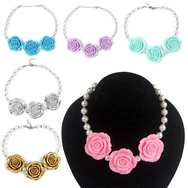 prettybaby rose boutique gold rose flower necklace girls princess chunky bubblegum necklace for dress up jewerly 8 colors, Silver
prettybaby rose boutique gold rose flower necklace girls princess chunky bubblegum necklace for dress up jewerly 8 colors, Silver