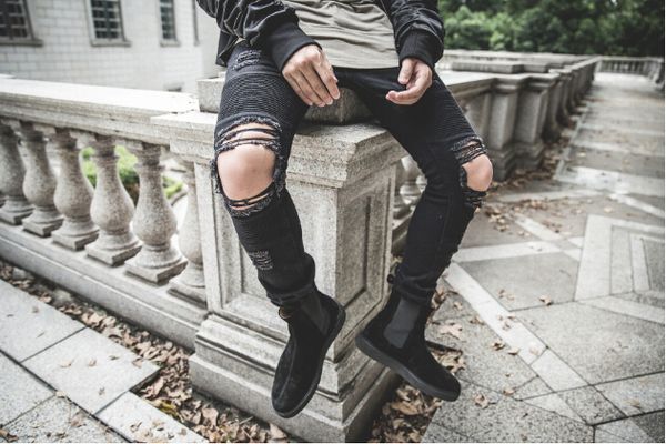 fashion mens straight slim fit biker jeans pants distressed skinny ripped destroyed denim jeans washed hiphop trousers black, Blue
fashion mens straight slim fit biker jeans pants distressed skinny ripped destroyed denim jeans washed hiphop trousers black, Blue