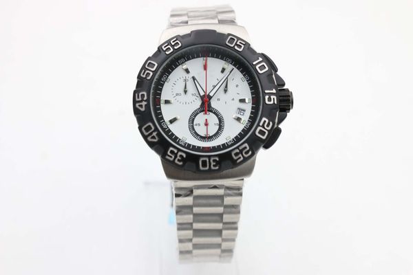 luxury mens wristwatch timing function 40mm dial sapphire glass f1 series designer mens watch full stainless strap quartz watch, Slivery;brown
luxury mens wristwatch timing function 40mm dial sapphire glass f1 series designer mens watch full stainless strap quartz watch, Slivery;brown