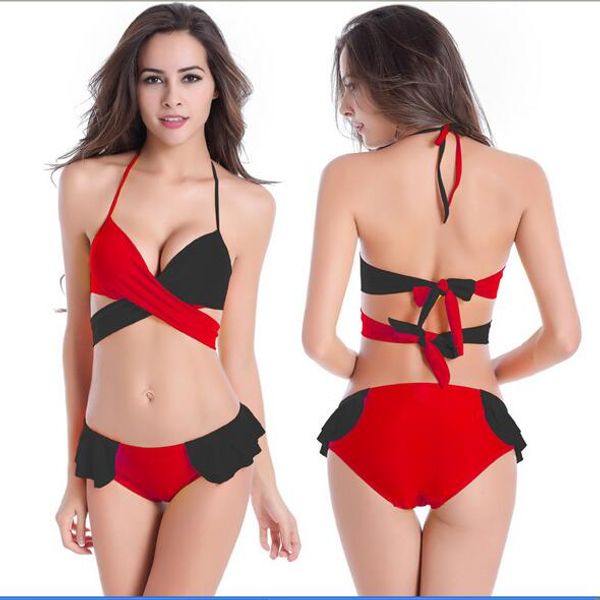 high-grade spell color bandage bikini spring swimsuit bikini swimsuit chest gathered bikini sets, White;black
high-grade spell color bandage bikini spring swimsuit bikini swimsuit chest gathered bikini sets, White;black