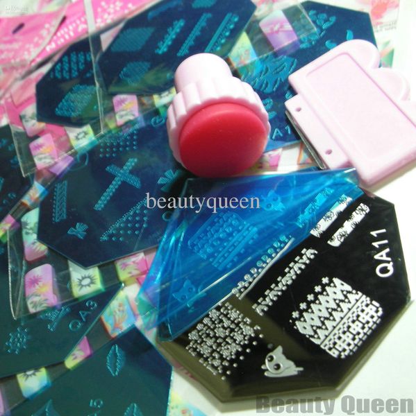 30 style nail art stamping plate stamp metal image stencil template french full lace anime logo designs qa1-30 + stamper & scraper., White
30 style nail art stamping plate stamp metal image stencil template french full lace anime logo designs qa1-30 + stamper & scraper., White