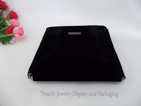 портативный многофункциональный бархат дисплей ювелирных изделий хранения путешествия ролл сумка организатор для кулон ожерелье серьги кольц, Black;white 
портативный многофункциональный бархат дисплей ювелирных изделий хранения путешествия ролл сумка организатор для кулон ожерелье серьги кольц, Black;white