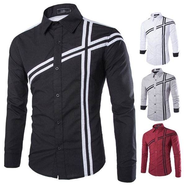 2016 autumn mens long-sleeved dress shirt hit the color simple long-sleeved casual shirt, White;black
2016 autumn mens long-sleeved dress shirt hit the color simple long-sleeved casual shirt, White;black