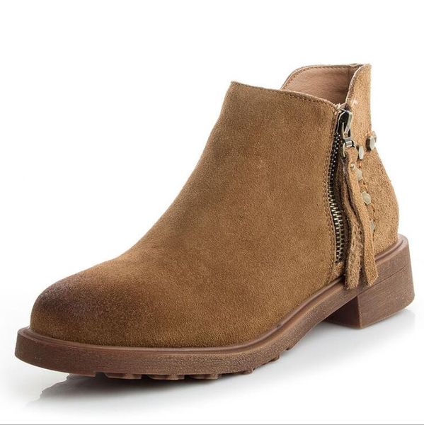 new fashion women martin boots autumn winter boots classic zipper cow leather ankle boots grind arenaceous warm women shoes, Black
new fashion women martin boots autumn winter boots classic zipper cow leather ankle boots grind arenaceous warm women shoes, Black