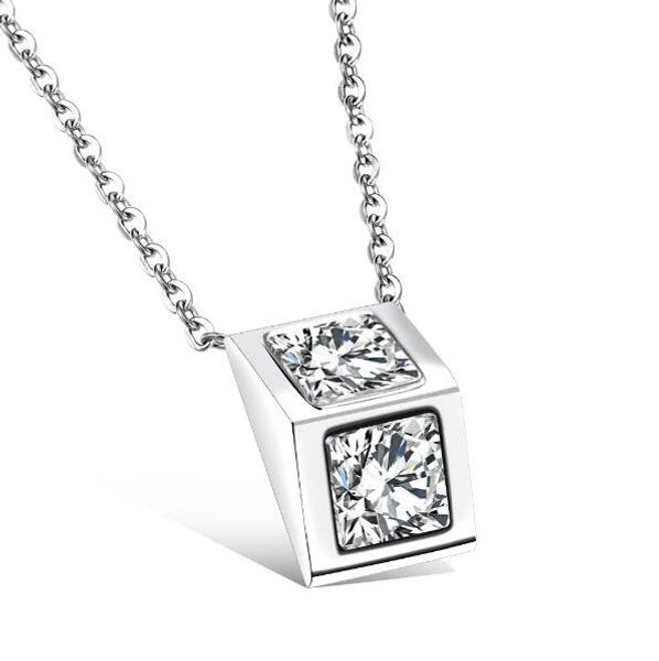 fashion jewelry woman accessories triangular prism girls' pendant necklace inlaid cz diamond stainless steel link chain agx1082, Silver
fashion jewelry woman accessories triangular prism girls' pendant necklace inlaid cz diamond stainless steel link chain agx1082, Silver
