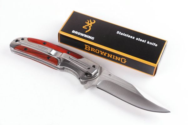 

2016 Browning DA43 Flipper Folding Knife Blade All-Steel Rosewood Handle Tactical Tools Camping Utility Outdoor Gear Knife F569L