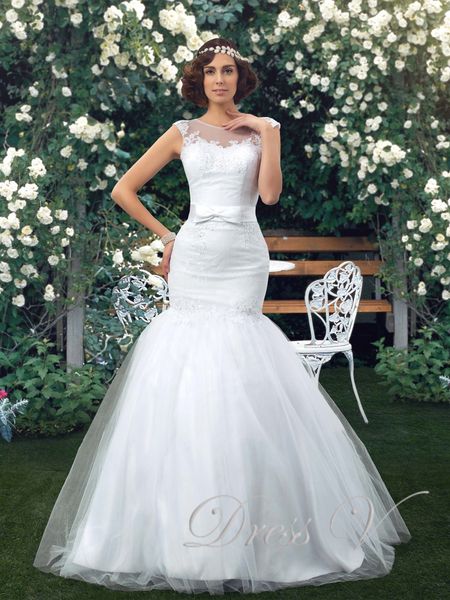 Enchanting Mermaid Trumpet Wedding Dresses 2018 Floor-Length Sheer Scoop Appliques Bowknot Bridal Gowns Casamento Mariage free shipping
Enchanting Mermaid Trumpet Wedding Dresses 2018 Floor-Length Sheer Scoop Appliques Bowknot Bridal Gowns Casamento Mariage free shipping
