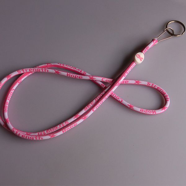 titanium pink ribbon breast cancer lanyard necklace keychain for id card cell mobile phone key chain, Silver
titanium pink ribbon breast cancer lanyard necklace keychain for id card cell mobile phone key chain, Silver