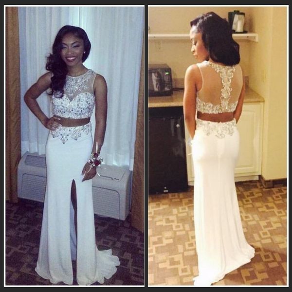 formal evening gowns dresses two tones in one o-neck beading patterns side slit white chiffon formal prom gowns split evening dresses, Black;red
formal evening gowns dresses two tones in one o-neck beading patterns side slit white chiffon formal prom gowns split evening dresses, Black;red