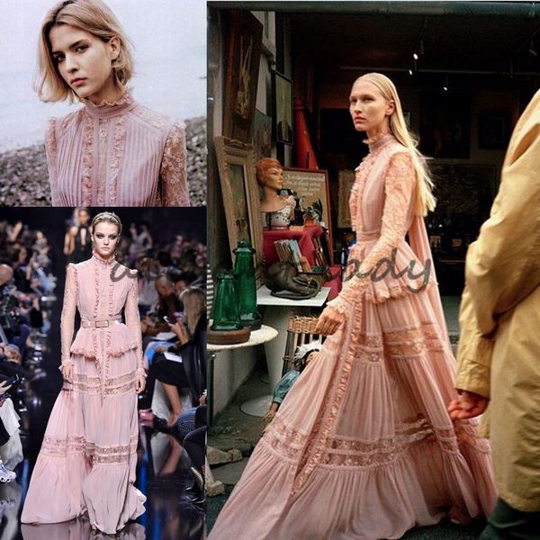 2018 Elie Saab Blush Lace Edge Prom Pageant Dresses Modest Long Sleeve High Neck Hijab Muslim Style Celebrity Evening Wear Dress
2018 Elie Saab Blush Lace Edge Prom Pageant Dresses Modest Long Sleeve High Neck Hijab Muslim Style Celebrity Evening Wear Dress