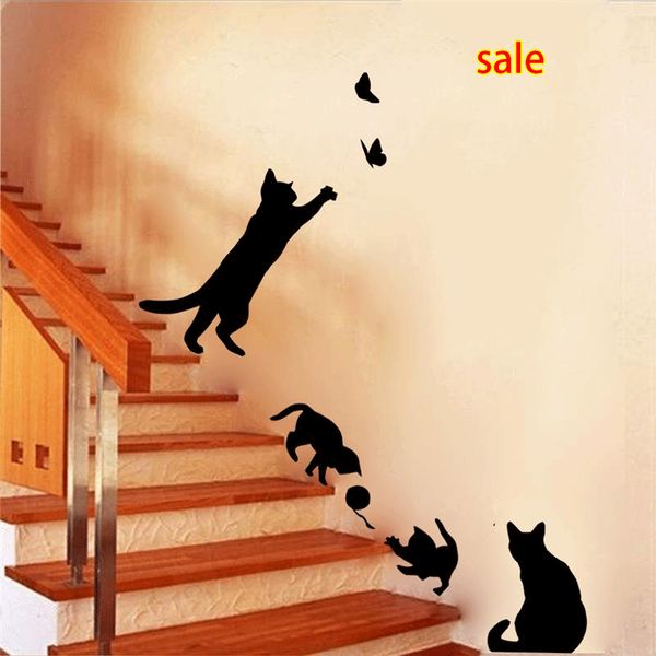 wholesale new selling 4 cute cats playing wall stickers kids room decorations diy home decals
wholesale new selling 4 cute cats playing wall stickers kids room decorations diy home decals