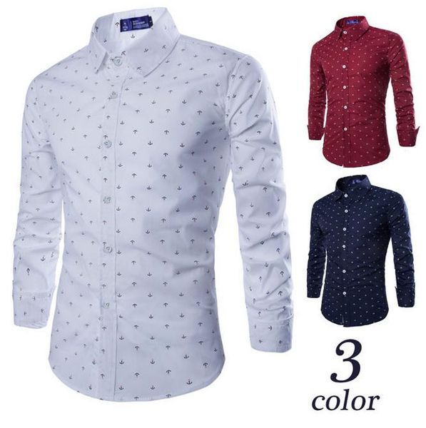 print boat anchor shirt men casual pattern design bried style long sleeve fashion turn down collar single breasted ing, White;black
print boat anchor shirt men casual pattern design bried style long sleeve fashion turn down collar single breasted ing, White;black