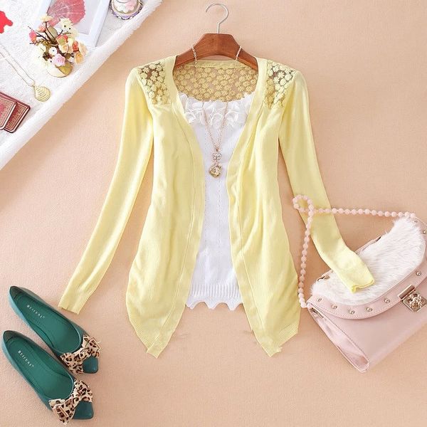 wholesale-new summer 2016 brand women cardigan lace flower sweet candy color sun protection clothing crochet knit cardigan, White
wholesale-new summer 2016 brand women cardigan lace flower sweet candy color sun protection clothing crochet knit cardigan, White