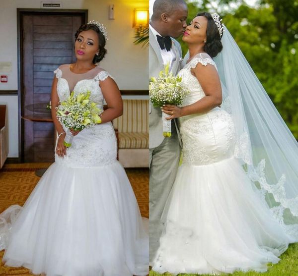rich african mermaid 2108 bridal gowns wedding dresses with beaded illusion sheer neck white tulle lace arabic country plus size
rich african mermaid 2108 bridal gowns wedding dresses with beaded illusion sheer neck white tulle lace arabic country plus size