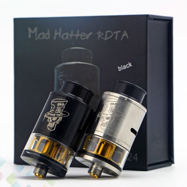 Original Advken Mad Hatter 24 RDTA black silver Electronic Cigarette Atomizer 3.5ml Four hole design Vape Ecig DHL Free
Original Advken Mad Hatter 24 RDTA black silver Electronic Cigarette Atomizer 3.5ml Four hole design Vape Ecig DHL Free