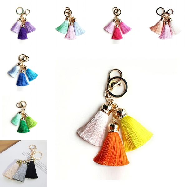 2017 Hot Sale Three Tassel Pendants Keychain Women's Bag Charm Fabric PU Boho Tassel Pave Keychain Key Ring Phone Bag Accessory B778Q
2017 Hot Sale Three Tassel Pendants Keychain Women's Bag Charm Fabric PU Boho Tassel Pave Keychain Key Ring Phone Bag Accessory B778Q