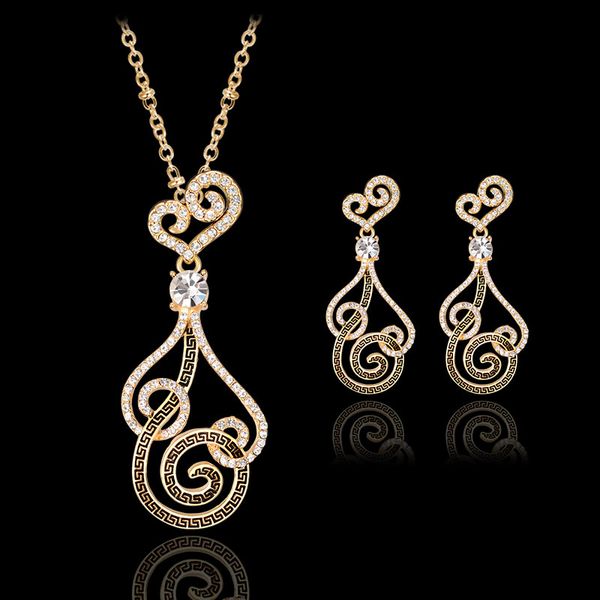 earrings necklace jewelry set vintage royal high grade rhinestone 18k gold plated party jewelry 2-piece set wholesale js248, Silver
earrings necklace jewelry set vintage royal high grade rhinestone 18k gold plated party jewelry 2-piece set wholesale js248, Silver