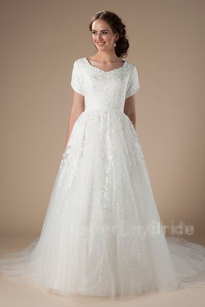 a-line vintage long modest wedding dresses with short sleeves buttons back country western lds bridal gowns custom made robe de mariee, White
a-line vintage long modest wedding dresses with short sleeves buttons back country western lds bridal gowns custom made robe de mariee, White