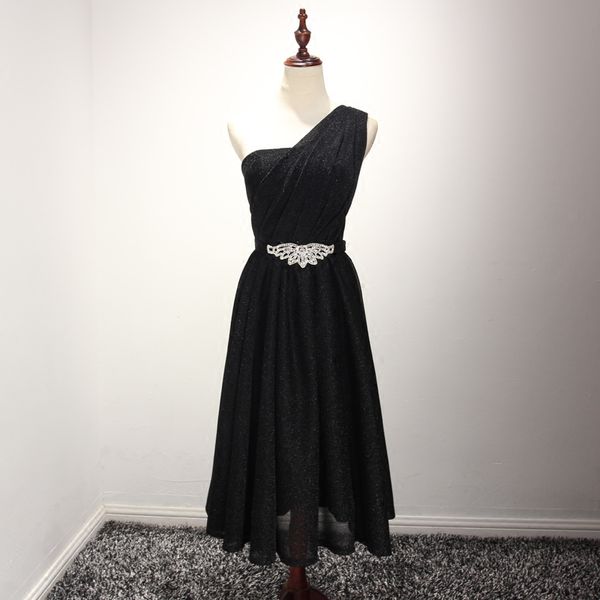 one shoulder crystal short cocktail dress 2018 knee length party dress lace up party gowns custom made, Black
one shoulder crystal short cocktail dress 2018 knee length party dress lace up party gowns custom made, Black