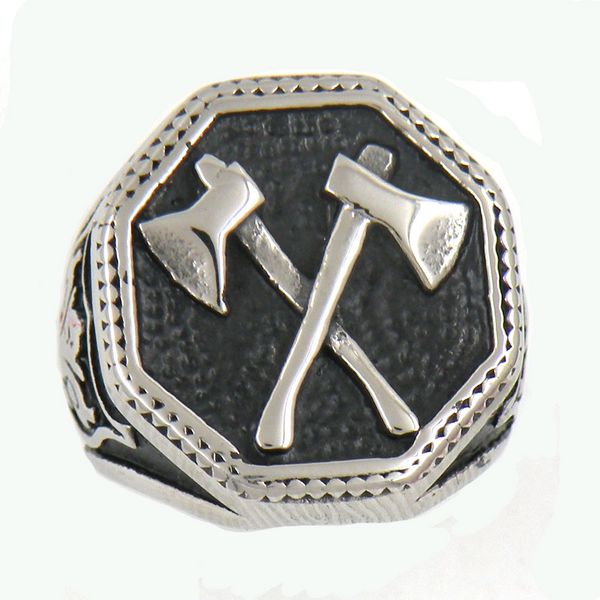 fanssteel stainless steel vintage mens or wemens jewelry shield fleu de lis hexagon cross axe ring tool ring 13w47, Silver
fanssteel stainless steel vintage mens or wemens jewelry shield fleu de lis hexagon cross axe ring tool ring 13w47, Silver