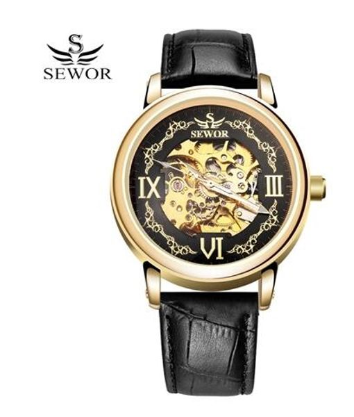 sewor fashion popular brand men skeleton watch classic automatic mechanical watch gold dial pu leather men sport watches black, Slivery;brown
sewor fashion popular brand men skeleton watch classic automatic mechanical watch gold dial pu leather men sport watches black, Slivery;brown