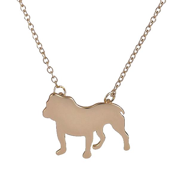 wholesale and retail new english bulldog animal necklace for women cute dog silhouette carm cartoon dog pendant necklace gifts, Silver
wholesale and retail new english bulldog animal necklace for women cute dog silhouette carm cartoon dog pendant necklace gifts, Silver