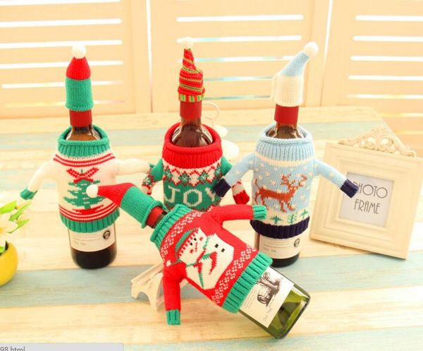 high qulity christmas decorate red wine beer knitting sweater bottle sets cover family l restaurant used
high qulity christmas decorate red wine beer knitting sweater bottle sets cover family l restaurant used