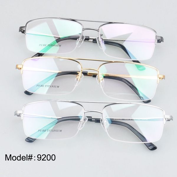 wholesale- 9200 brand new classic 100% titanium half rim myopia eyeglasses eyewear prescription spectacles, Silver
wholesale- 9200 brand new classic 100% titanium half rim myopia eyeglasses eyewear prescription spectacles, Silver