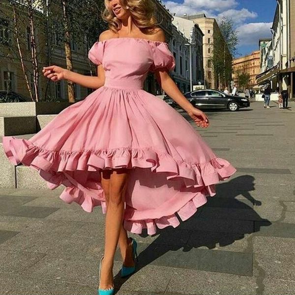 pink off shoulder high low prom dresses 2017 juliet short sleeve ruffles evening gowns saudi arabic formal party dresses custom made, Black
pink off shoulder high low prom dresses 2017 juliet short sleeve ruffles evening gowns saudi arabic formal party dresses custom made, Black