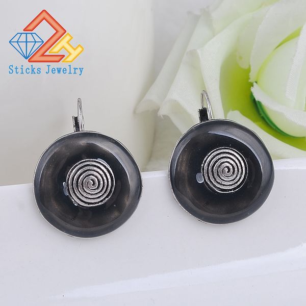 trendy enamel earring vintage round shape whorl ear clip fashion jewelry, Silver
trendy enamel earring vintage round shape whorl ear clip fashion jewelry, Silver