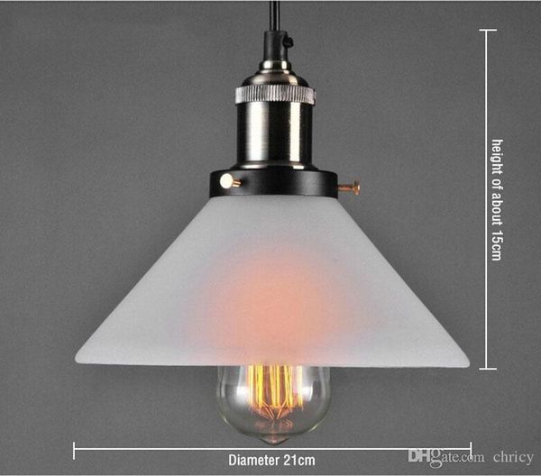 Loft Led Glass Pendant Lamp Restaurant Lighting North Europe Industrial Pendant Lighting Creative Single Head Hanging Pendant Light