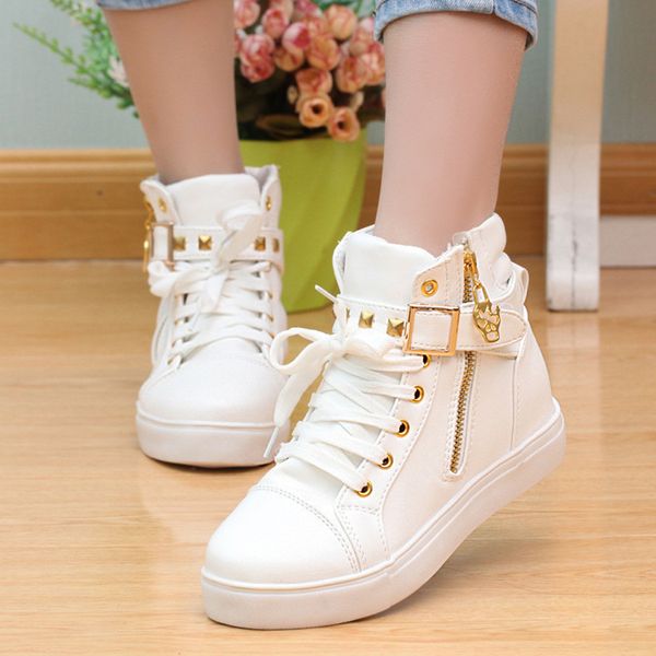 Canvas shoes 2017 women shoes fashion zipper wedge High help solid color white shoes woman Boots
Canvas shoes 2017 women shoes fashion zipper wedge High help solid color white shoes woman Boots
