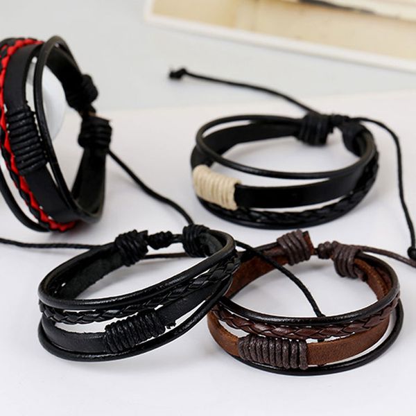 mixed colors leather rope braided handmade charm bracelets for women men lovers fashion party club decor jewelry, Golden;silver
mixed colors leather rope braided handmade charm bracelets for women men lovers fashion party club decor jewelry, Golden;silver