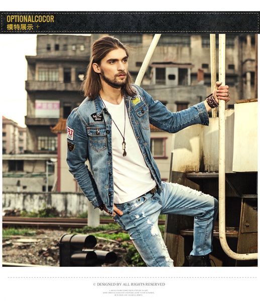 fall- autumn winter new fashon mens jeans jacket denim holes ripped cotton washed vintage denim jacket men ing, Black;brown
fall- autumn winter new fashon mens jeans jacket denim holes ripped cotton washed vintage denim jacket men ing, Black;brown