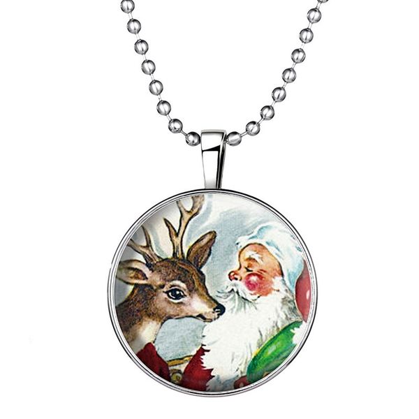 fashion christmas jewelry necklace stainless steel bead chain father christmas&deer floating noctilucous lockets pendant necklaces for women, Silver
fashion christmas jewelry necklace stainless steel bead chain father christmas&deer floating noctilucous lockets pendant necklaces for women, Silver
