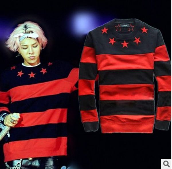 GD право Zhilong Звезда со свитером вокруг звезды BigBang - мужчина полосатый толстовки пары платье
GD право Zhilong Звезда со свитером вокруг звезды BigBang - мужчина полосатый толстовки пары платье