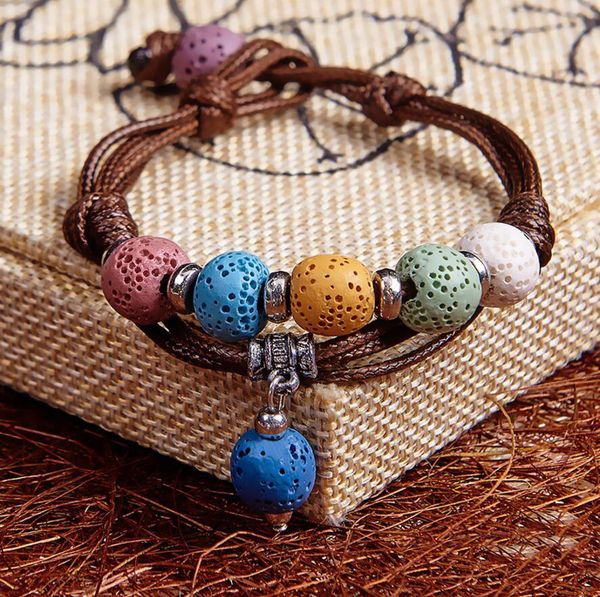 fashion colorized lava stone beads bracelet perfume essential oil diffuser bracelet multilayers charms accessories jewelry women, Black
fashion colorized lava stone beads bracelet perfume essential oil diffuser bracelet multilayers charms accessories jewelry women, Black