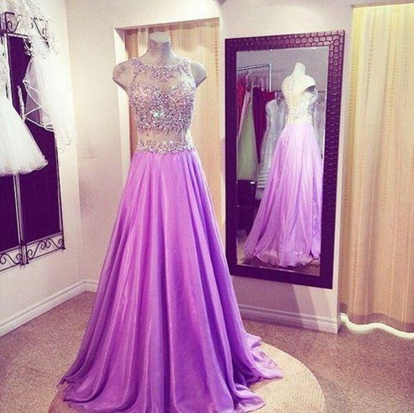 gorgeous purple crystals beaded prom dresses 2017 illusion sleeveless a line evening gowns sheer back floor length formal party dresses, Black
gorgeous purple crystals beaded prom dresses 2017 illusion sleeveless a line evening gowns sheer back floor length formal party dresses, Black