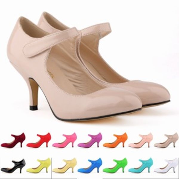 Zapatos Mujer Women Lady Composite Patent Leather Paste High Heels Pointed Toe Shoes Hook Loop Women US Size 4-11 EU 35-42 D0059
Zapatos Mujer Women Lady Composite Patent Leather Paste High Heels Pointed Toe Shoes Hook Loop Women US Size 4-11 EU 35-42 D0059