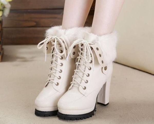 designer women chunky heel ankle boots real rabbit hair martin boots luxury fashion hight heel 10 cm lace-up fashion lady boot, Black
designer women chunky heel ankle boots real rabbit hair martin boots luxury fashion hight heel 10 cm lace-up fashion lady boot, Black