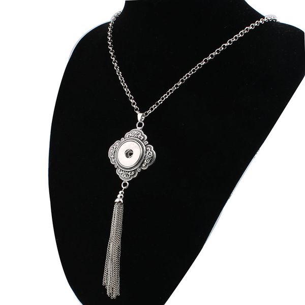 women 's vintage tassel 18mm snap button necklace boho bohemian necklaces &pendants diy jewelry for men zg036, Silver
women 's vintage tassel 18mm snap button necklace boho bohemian necklaces &pendants diy jewelry for men zg036, Silver